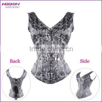 2016 New Overbust Design Gray Plus Size Corset