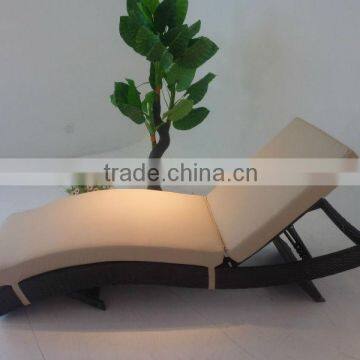 Outdoor sun lounge with cushions