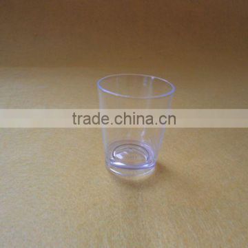 Clear plastic disposable beverage cups