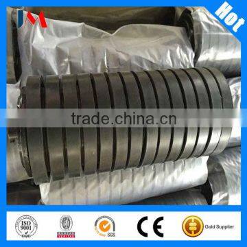 127mm diameter shock absorber conveyor impact idler roller for mining