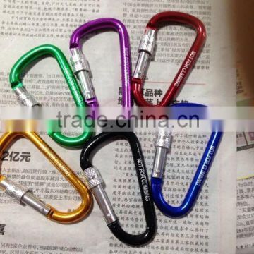 hot selling D shaped carabiner with screw