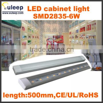 Epistar SMD2835,ShenZhen Factory Supply,500mm,6w, Surface Mounted LED Cabinet Light With RF Dimmable Switch for Japan market,