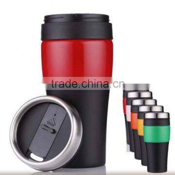 insulated stainless steel thermal travel coffee mug