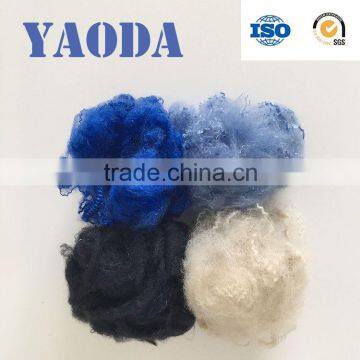 Colored regenerated polyester staple fibre Denier1.5-15