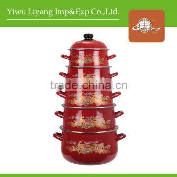 773ED Enamel Cookware Set 5pcs Enamel Pot Set