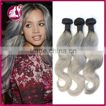 virgin wholesale cambodian easy hairstyles for straight 100% human 1b grey ombre hair braiding hair