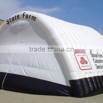 white blue inflatable carport garage with zip door