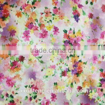 100% polyester flower design printing fabric for upholstery