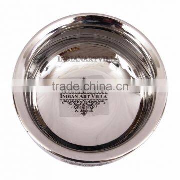 IndianArtVilla Stainless Steel Hammered Dish Serving Handi 350 ML - Serveware Dishware Home Hotel Restaurant Tableware