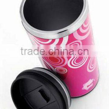 Double wall advertising plastic steel cup