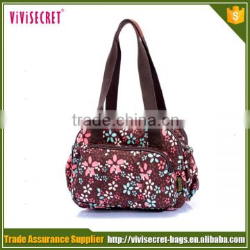 All season fashion small print floral woman daily use handbags with famous logo