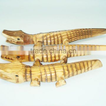 wooden crocodile