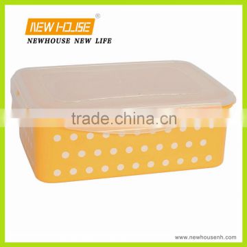 2016 New Design 4Pcs High Quality Squareness Microwave Plastic silk-screen Food Storage Container