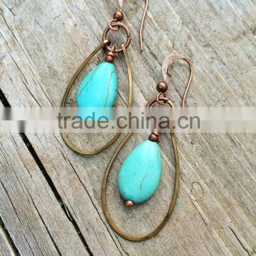 falak gems Boho Jewelry Turquoise Earring Boho Earrings Bohemian Jewelry