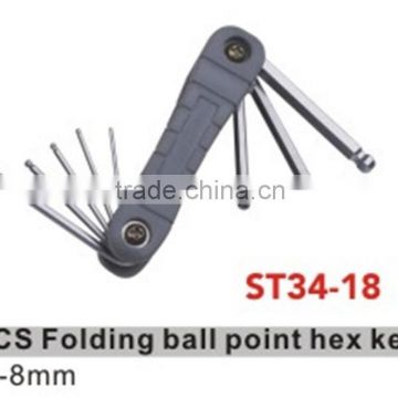 8pcs folding ball point hex key set