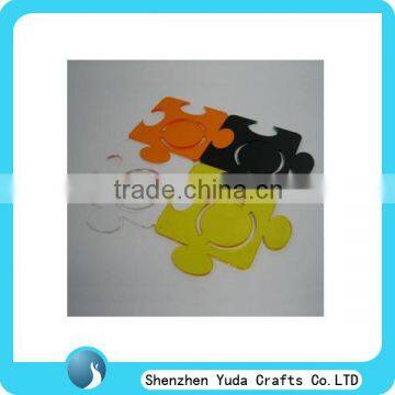 Personalised customized unique designed Jigsaw puzzle shape plexiglass cup coaster