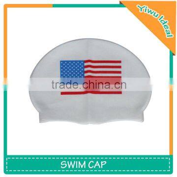 American College Silicone National Flag Swim Caps