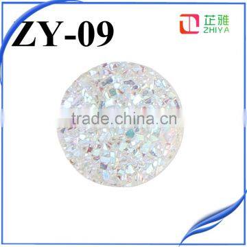 2016 Fashion Agate Geode Slice Pendant Big Round 12mm Silver Agate Druzy Tianium Druzy Cabochon photo-3