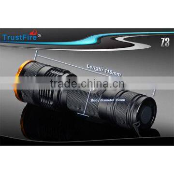 Trustfire original factory Z3 cree xml t6 led 1000lumens 18650 power led flashlight with zoom flashlight 5 mode flashlight