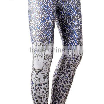 QQ09 Fashion women vintage blue legging sublimation,Top Designed Fashion legging,Wholesale leggings spandex and polyester