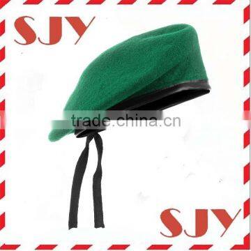 Classic 100%wool green beret hats and caps