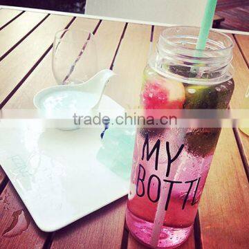 Korea Hot Sale Plastic Sports Water Bottle 500 ml my Bottle With Black Cap photo-6