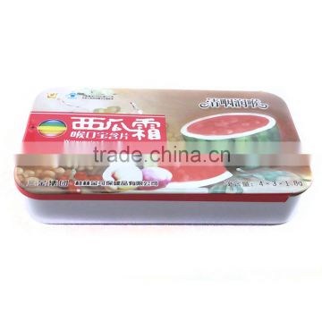 dongguan oem CMYK wholesale tin can, sliding lid metal tin