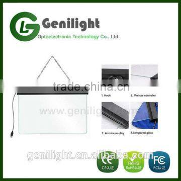 Clear Tempered Glass Erasable LED Message Writing Board Desktop With Remote Control photo-3