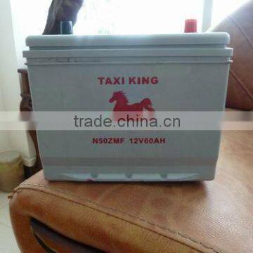 N50ZMF 12V60AH BATTERY SPECIAL FOR TAXI CAR