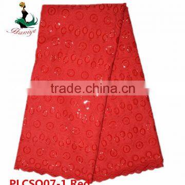 Haniye 2016 /PLCSQ07 African Eyelet Swiss Voile Lace Factory Polished Lace With Stone For Wedding nigerian cotton lace