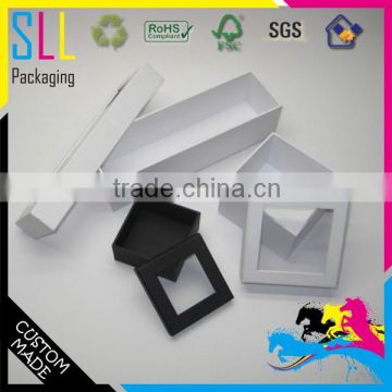 high quality paperboard hair extension packaging boxes with display window