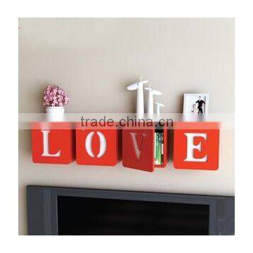 Glossy painted MDF creative shelf