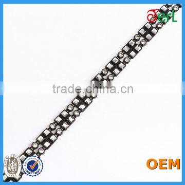 High quality bling plastic base rhinestone trim jeweled trims for garments