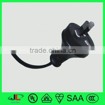 High quality factory price power cord with SAA approval 2 pin power plug, 7.5A 250V Australia electric plug