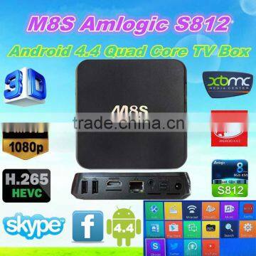 2016 FACTORY PRICE ! Amlogic S812 Quad-Core OTT TV BOX M8S Android BOX 2G 8G DUAL BAND 2.4G 5G WIFI