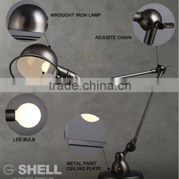 Industrial LED Adjustable Swing Arm Desk Light photo-6