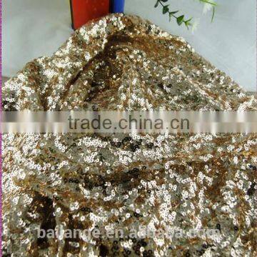 French designed New Arrival Fashion African sequins Sparkle gold sequins fabric for bride