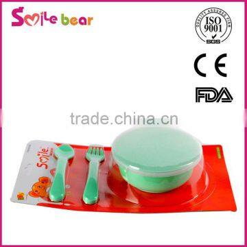 baby food dishes baby tableware plastic spoon fork and bowl