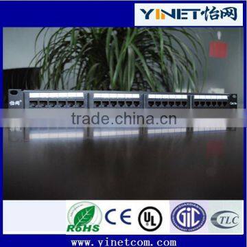 Hot Sale Shielded 24 Port 180 Degree Systimax Cat6 1U Patch Panel photo-3