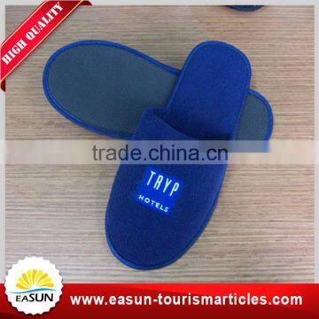 Best quality cheap price disposable waffle hotel slipper with logo embroidery