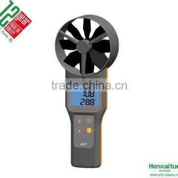 Measuring Wind Speed Air volume CO2 AirFlow Temperature Humidity DP Wet bulb Meter 10cm Vane Multifunctional Digital Anemometer