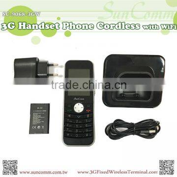 SC-9068-3GW factory price 2 SIP account 3G phone with VoiP over 3G networking