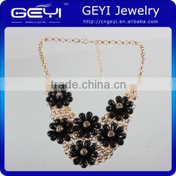 fashion floriferous black necklaces 2014