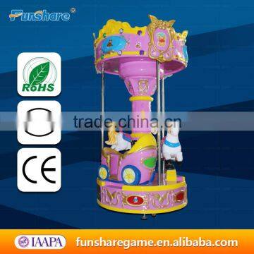 Funshare 2015 Cute Mini Fairground Rides Small Carousel For Sale Merry Go Round Carousel Machine