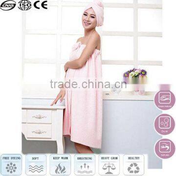 pink lady thick and big hotel bath towel coat