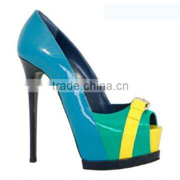 PrettySteps new arrival fashion hot selling high leatheher open toe women high heels summer sandals shoes