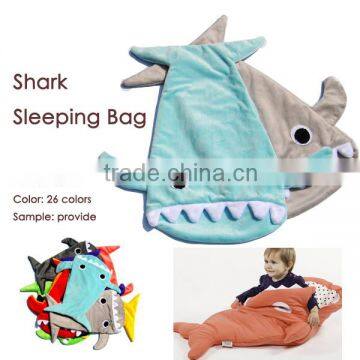 50PCS MOQ knitted personalized winter warmth baby shark sleeping sack