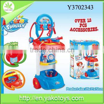 Plastic tool toy kids doctor play set doctor toys with light and music