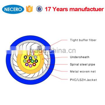 long life fast transmission Armored indoor fiberoptic cable