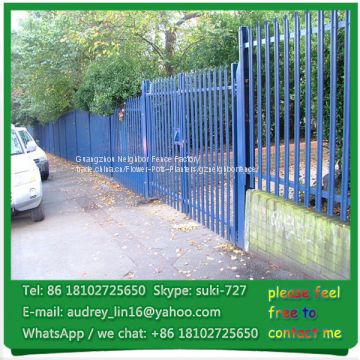 decorated palisade fence for houses Chinese supplier fence exported